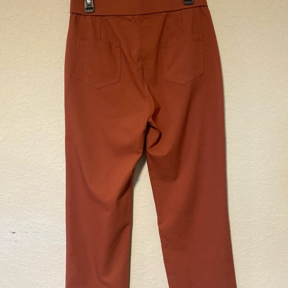 Eclectic girl High Waisted Rusty Color Trousers, Straight Leg, Front Pockets - Picture 4 of 10